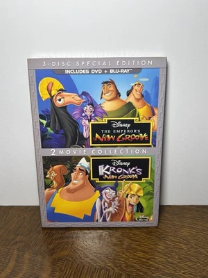 Disney The Emperor's New Groove & Kronks New Groove (3-Disc DVDs+Blu-Ray)  Foto 1 de 4