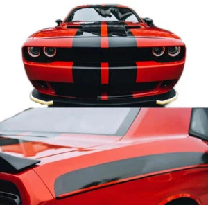 Racing Stripe Sticker Kit for Dodge Challenger Waist Line Decal Bonnet Roof Rear - Picture 1 of 13