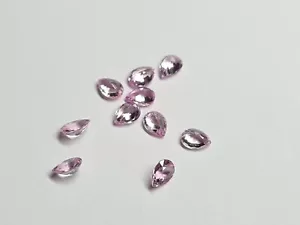 10 Zafiros Roses Tamaño Pera Facetada 4x3mm Peso Total 1,7 Quilates - Imagen 1 de 2