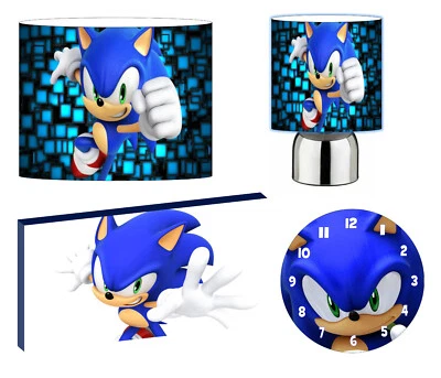 SONIC the HEDGEHOG DECKENSCHIRM, TOUCHLAMPE, WANDBILD, UHR oder KONVOLUT - Bild 1 von 4