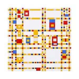 Piet Mondrian, Broadway Boogie-Woogie, 1943, Lustre Canvas Print, 20" x 20" - Picture 1 of 10
