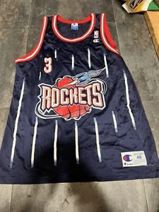 Steve Francis Vintage Champion Jersey Houston Rockets Size 48 - Picture 1 of 6