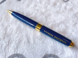 VivienneWestwood Neuheit Marineblau/Gold verdrehter Kugelschreiber (ohne Karton) Vintage neuwertig - Bild 1 von 4