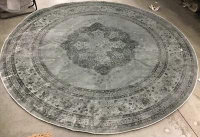 GREY / MULTI 8' X 8' Round Damaged Rug, Reduced Price 1172652239 VTG158-770-8R - Image 1 of 4