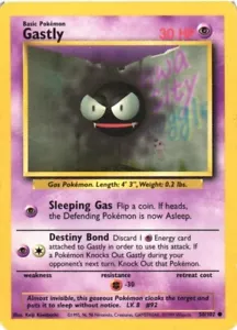1999 Pokemon Game Card Gastly 50/102 Base Set Common WOTC - Bild 1 von 2