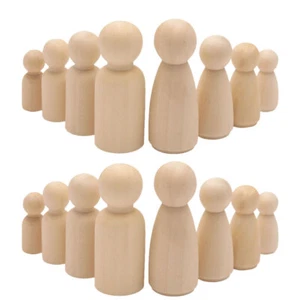 50 Pcs Children's Graffiti Toys Wooden Doll People Unfinished Puppets - Zdjęcie 1 z 12