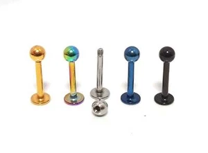 Piercing de titanio Ashley Labio Labret Stud Piercing también para cartílago de oreja Tragus - Imagen 1 de 8