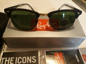 Ray Ban Clubmaster Gold Green Sunglasses For Men For Sale Ebay