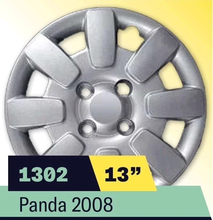 SET 4 COPRICERCHI COPPA RUOTA COPRIRUOTA BORCHIE 13" FIAT PANDA 08  2008 748.13 - Изображение 1 из 1