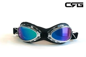 CRG Vintage Bike Aviator Pilot Style Motorcycle Cruiser Scooter Goggles T06SR-1 - Picture 1 of 3