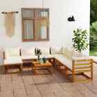9 Piece Garden Lounge Set with Cushions Solid Wood Acacia (UK/IE/FI/NO only) vid