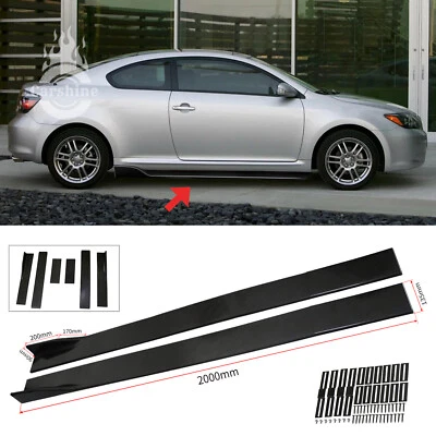 78.7'' Black Side Skirt Extension Rocker Panel Splitter Lip For Scion tC  2014 - Imagem 1 de 4
