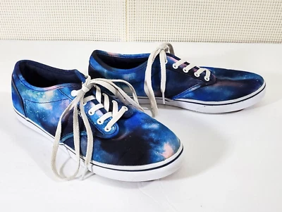 Vans Off the Wall Zapatos Mujer Talla 7 US Galaxy Skateboard Azul Tenis Espaciales Foto 1 de 4