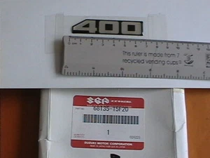 GENUINE SUZUKI FRAME COVER "400" DECAL EMBLEM 68135-15F20 AN400 BURGMAN 2001-02 - Picture 1 of 1