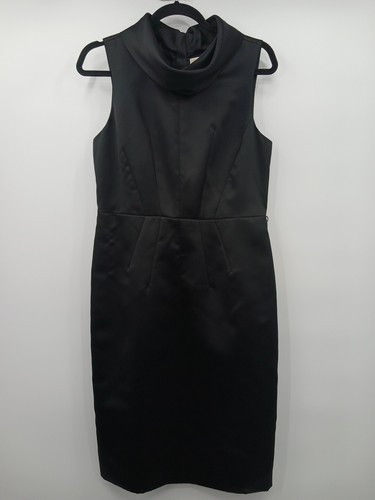 Abito Michael Kors 10 nero senza maniche tubino collo cappuccio