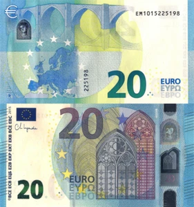 SLOWAKEI (E), 20 €, 2020, neue Signatur ""Christine Lagarde"", UNC - Bild 1 von 3