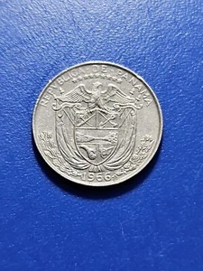 1966 Panama 1/10 Decimo De Balboa Coin (KM.#10) - Picture 1 of 2