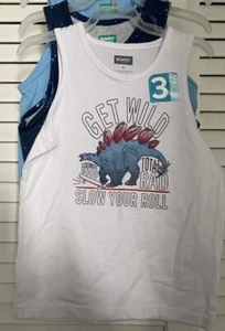 365 Kids By Garanimals Boys 3 Pack Summer Tank Tops Size 4. New - Picture 1 of 3