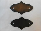 2 Very Large Hand Crafted Leather Stick Hair Barrette, Ponytail, Brown Or Black