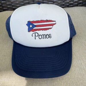 Ponce Puerto Rico Vintage Trucker Snap Back Flag Baseball Hat Adjustable - Picture 1 of 9