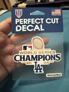 Los Angels Dodgers 2024 World Series Champions 4x4 Perfect Cut Decal SHIP 11/11 - Picture 1 of 1