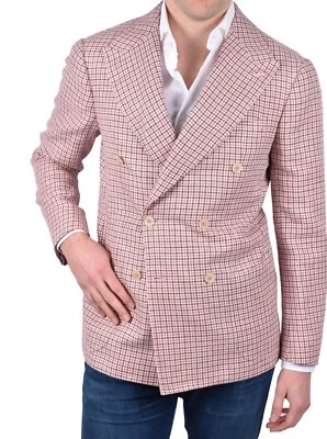 CAVALIERE NAPOLI handmade blazer US 40 EU 50 SLIM FIT Double breasted Check - Image 1 of 4