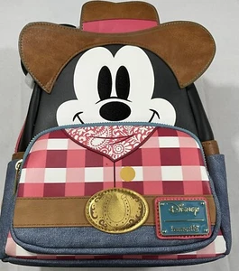 Mini Mochila Loungefly Disney Western Mickey Mouse Cosplay Nueva con Etiquetas - Imagen 1 de 4
