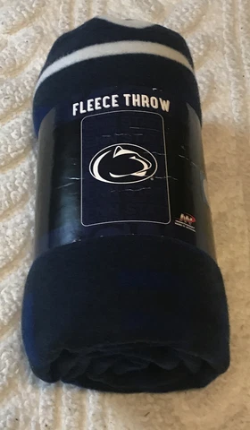 Penn State Nittany Lions Fleece Throw Northwest 40inX60in Blue NCAA Cover