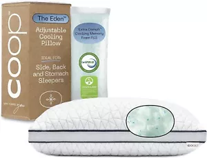 Eden Cool King Pillow - Adjustable Gel Memory Foam for Ultimate Sleep Comfort - Picture 1 of 7