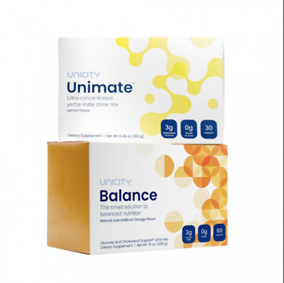 Brand New ! Unicity Feel Great Balance 60CT & Unimate 30 Pack- Lemon - Free Ship • 99$