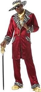 Sweet Daddy Beaujolais Pimp Mac Zebra Fancy Dress Up Halloween Adult Costume - Picture 1 of 8