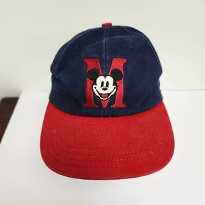 Disney Mickey Mouse Hat Cap USA Made Snapback Red Blue Kids Made USA - Picture 1 of 7