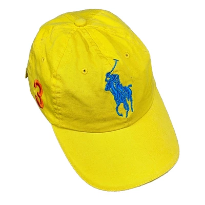 Ralph Lauren Sombrero Gorra Correa Trasera Amarillo Azul Big Pony Naranja 3 Fragancias Adulto Foto 1 de 4