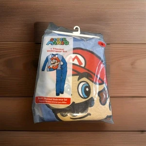 Super Mario Thermal Underwear Set Boys Size 4 - Picture 1 of 2
