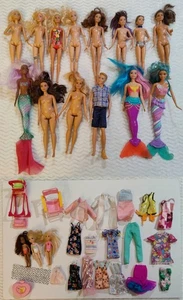 Lotto varie bambole Barbie, Chelsea, Skipper, Ken + vestiti e accessori Randon - Foto 1 di 14