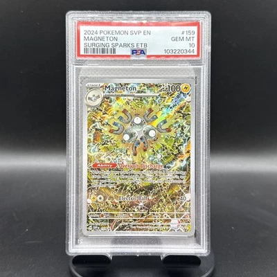 2024 Pokemon SVP EN Magneton Surging Sparks ETB #159 PSA 10 - Image 1 of 2