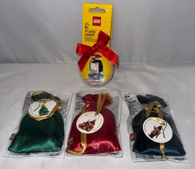 LEGO 4X CHRISTMAS TREE ORNAMENTS 853796 5002813 5003083 5004420 RETIRED - Image 1 of 4