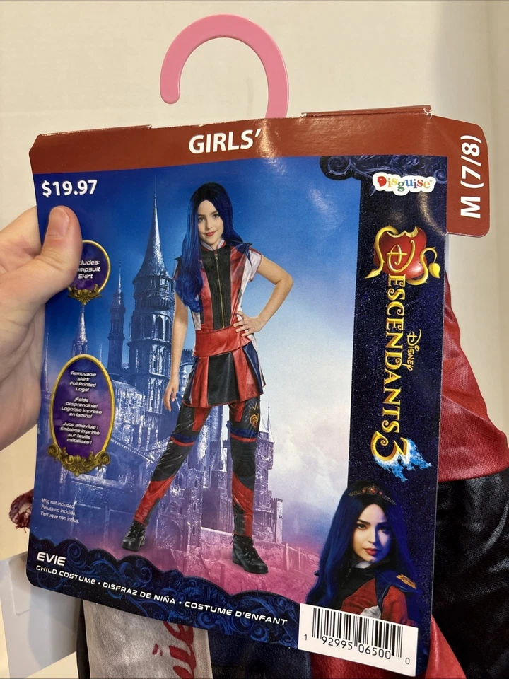 Girls Evie Classic Halloween Child Costume Disney Villains Size medium 7-8