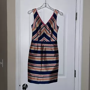 TRINA TURK MULTI STRIPED SHEATH DRESS SZ 0 NWT - Picture 1 of 5