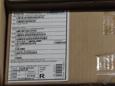 Cisco WS-C2960X-48TS-LL 48 Port GIGABIT Ethernet Switch - Image 1 of 3