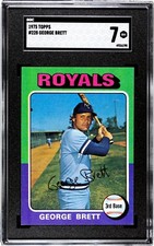 1975 Topps #228 George Brett Kansas City Royals SGC 7