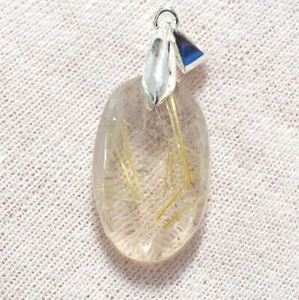 Rutil Quarz 29 Karat - Cabochon Anhänger Naturstein - Brasilien / FV35 - Bild 1 von 2