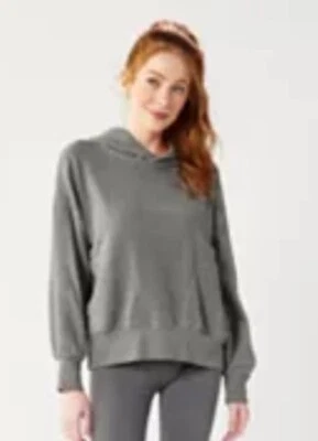 NUEVO CON ETIQUETAS NUEVO Sudadera con Capucha Kohls So Cozy Suave Sherpa Piel Sintética Pullover Gris Neblina XS Foto 1 de 4