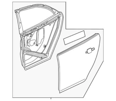 Puerta trasera genuina GM 2013-2016 Chevrolet Malibu Limited lado pasajero 23481346 Foto 1 de 2