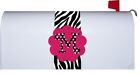 Hot Pink Tupfen Monogramm M Zebra Streifen Mini Briefkasten magnetisches Makeover
