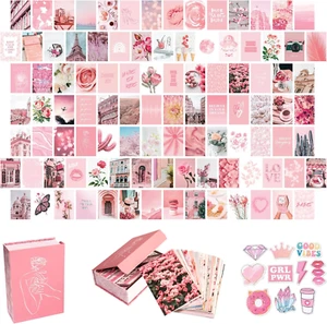 Artivo Pink Aesthetic Wall Collage Kit, 100 Set 4x6 Inch, Room Decor - Picture 1 of 12