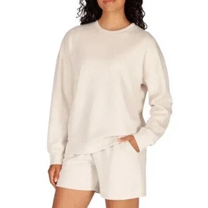 Neu mit Etikett LazyPants luxuriöses Damen-Sweatshirt mit Rundhalsausschnitt, cremefarben, Größe Medium - Bild 1 von 2
