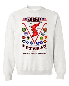 KOREAN WAR VETERAN UNIT & OPERATION* MILITARY CAMPAIGN & BATTLE SWEATSHIRT - Picture 1 of 11
