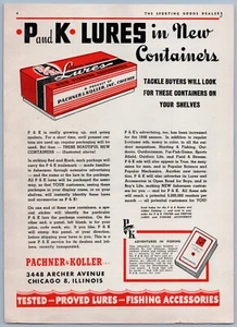 1946 P & K Lures, Pflueger Reels Tackle Print Ad - Bild 1 von 2