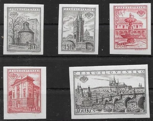 CHECOSLOVAQUIA SG896b 1955 JUEGO DE EXPOSICIÓN FILATÉLICA INTERNACIONAL DE M/S MNH - Imagen 1 de 1